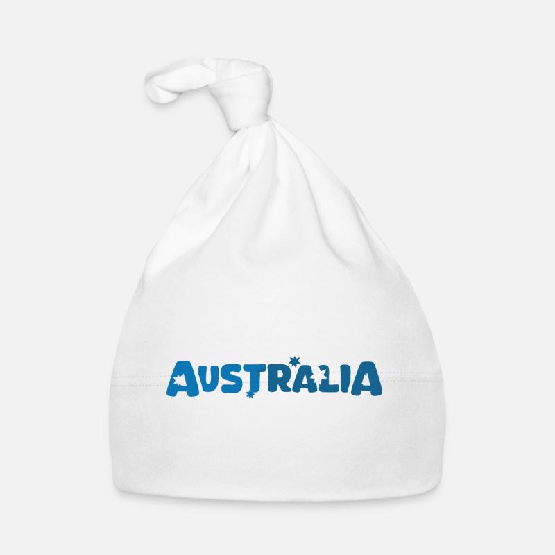 Icône d’icône d’étoile de logo de lettrage d’Australie Bonnet bio Bébé