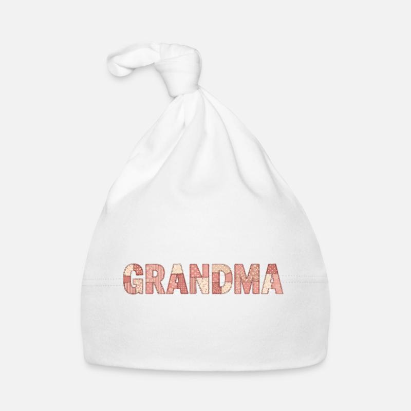 Grandma Patchwork Blumen Muster Geschenk Baby Bio-Mütze