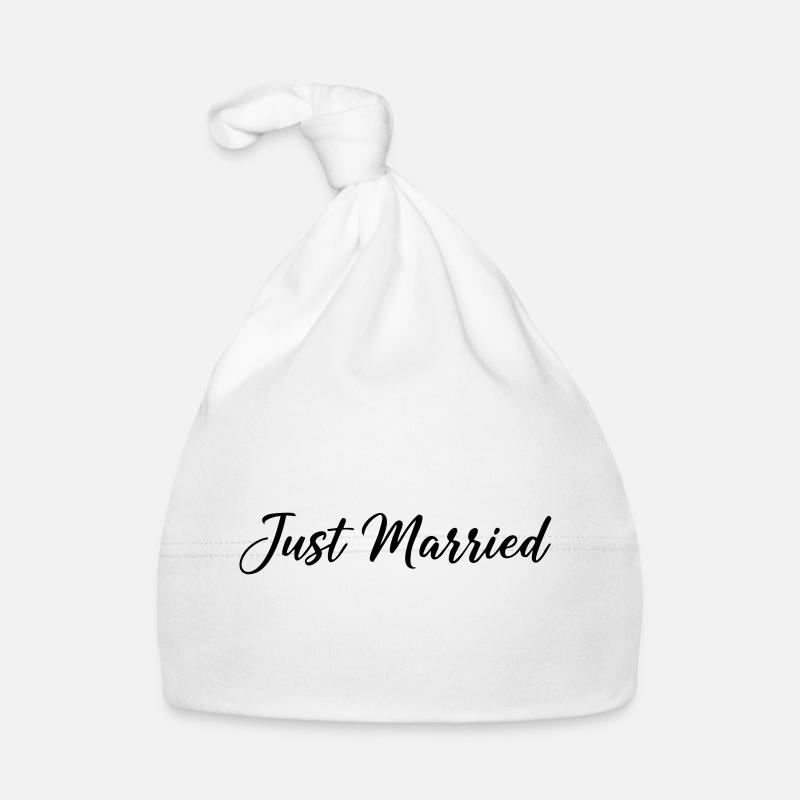 Juste marié – Lettrage classique de mariage Bonnet bio Bébé