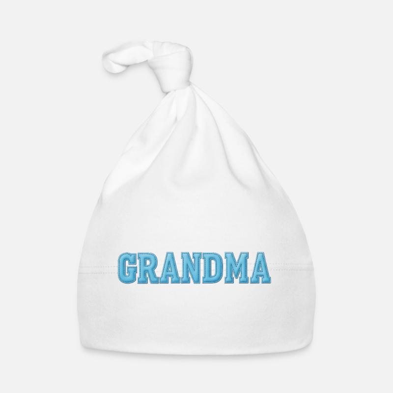 Grandma Lettering Fabric Look Typography Organic Baby Cap