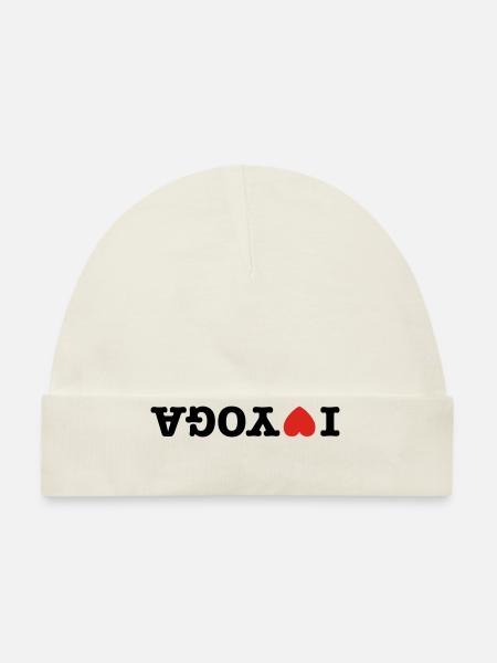 I love yoga - Organic Baby Cap - white - Front