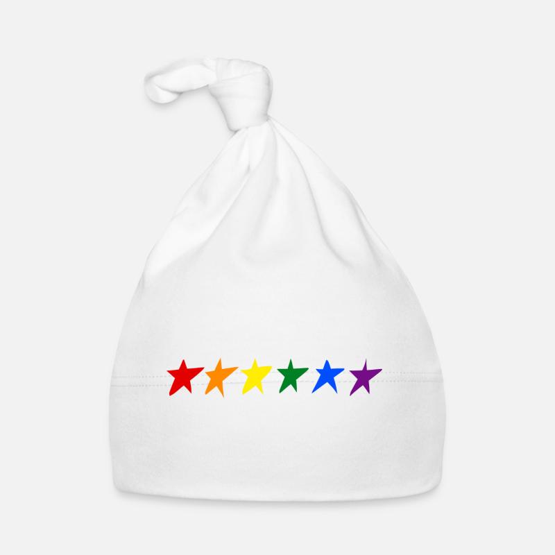 STERNE MIT LGTB-FARBEN Baby Bio-Mütze