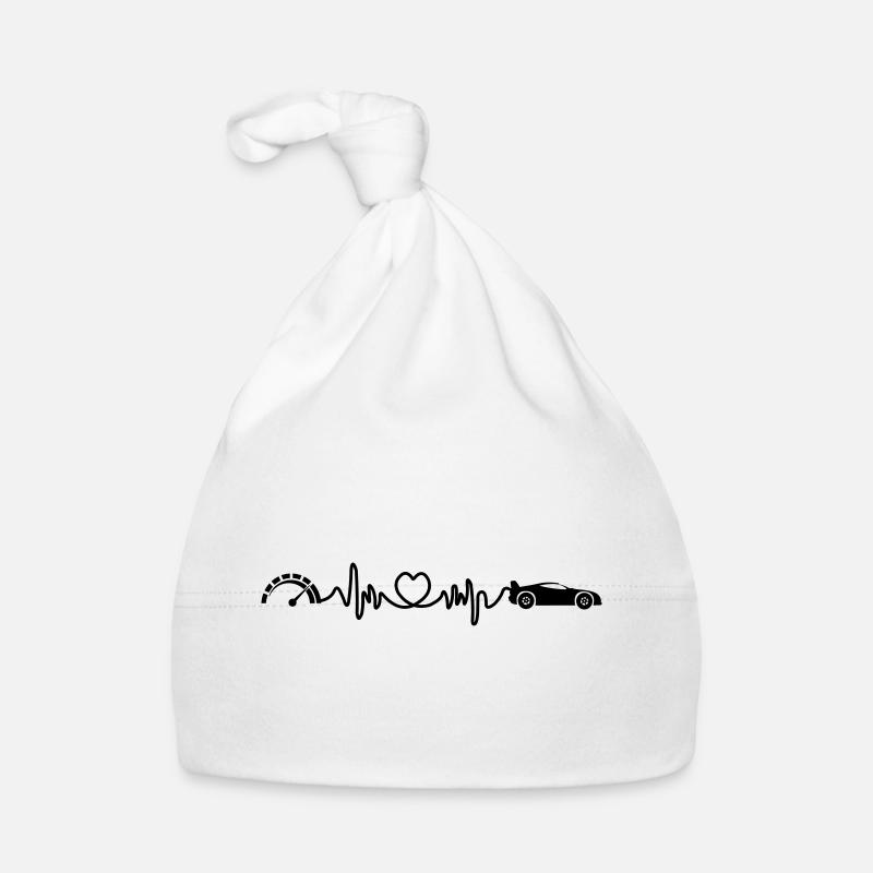Cardio-Herzfrequenz eines Sportwagens mit Tacho Baby Bio-Mütze