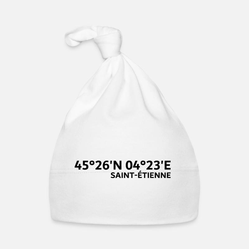 Saint-Étienne Coordinates Organic Baby Cap