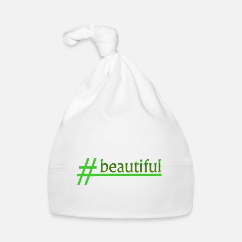 Stylischer Hashtag beautiful Baby Bio-Mütze