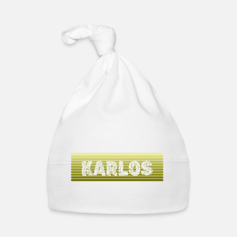 Retro Name Karlos Baby Bio-Mütze