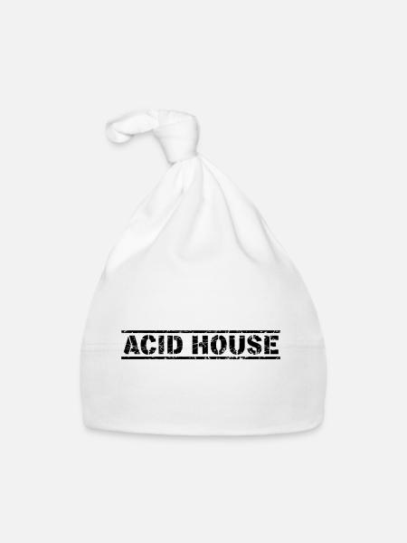 Acid House - Organic Baby Cap - white - Front