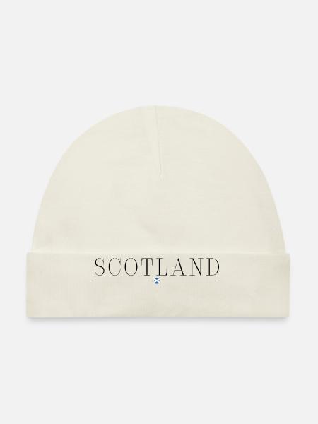 J’adore l’Ecosse - Bonnet bio Bébé - blanc - Devant