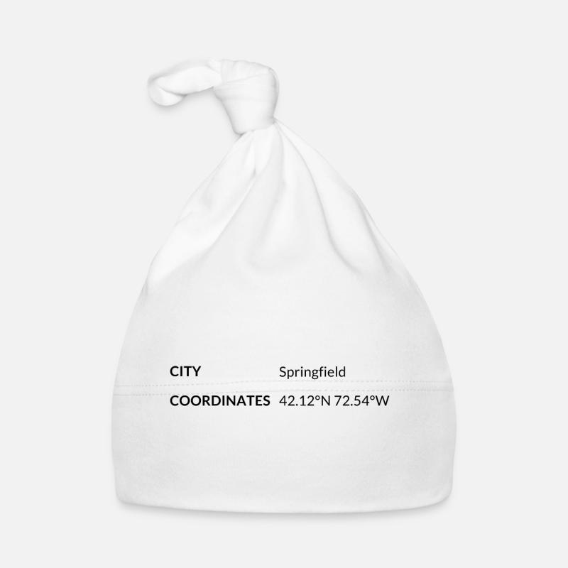 Springfield, Massachusetts, USA coordinates Organic Baby Cap