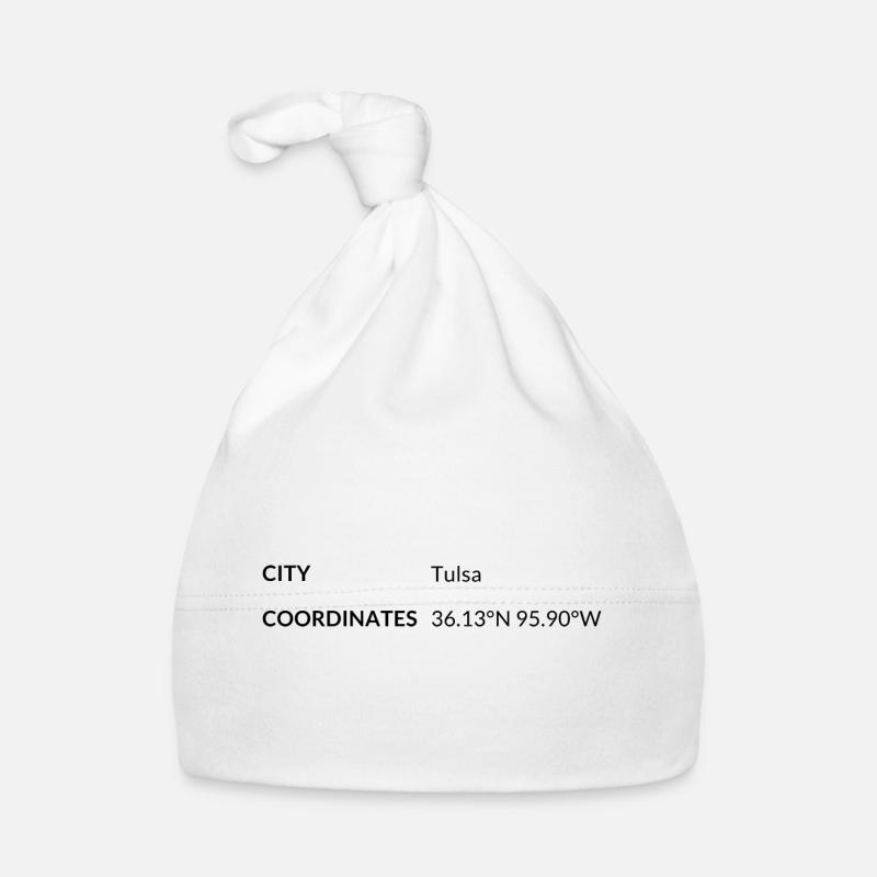 Tulsa, Oklahoma, USA coordinates Organic Baby Cap