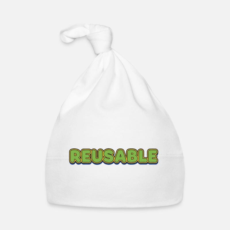 Reusable Bubble Lettering Organic Baby Cap