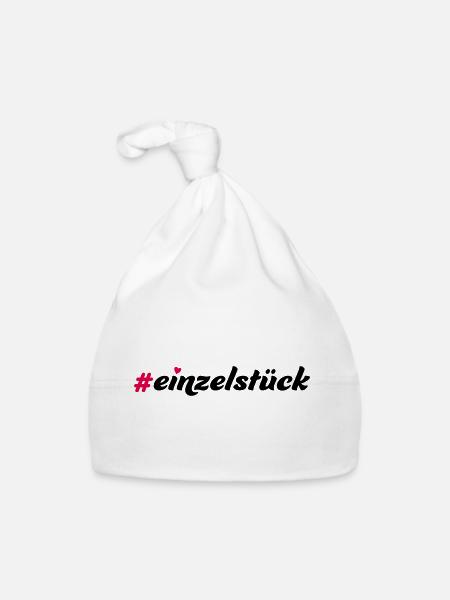 Einzelstück - Baby Bio-Mütze - Weiß - Vorne