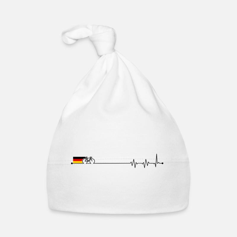 Germany flag bicycle Organic Baby Cap