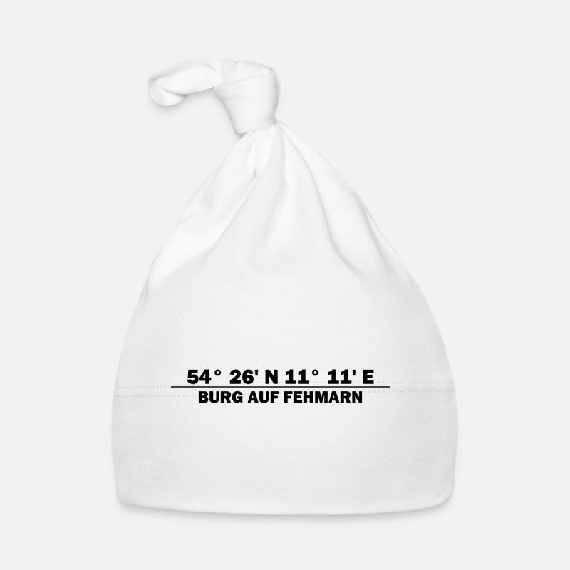 Castle on Fehmarn coordinates Organic Baby Cap