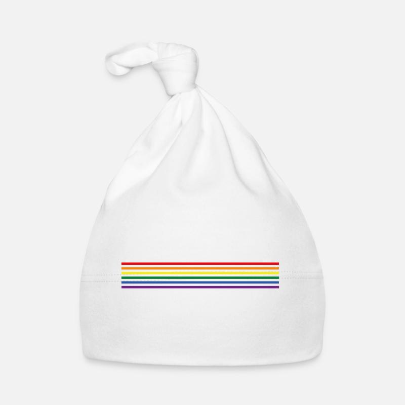 Rainbow-Flag (minimalistic) Organic Baby Cap