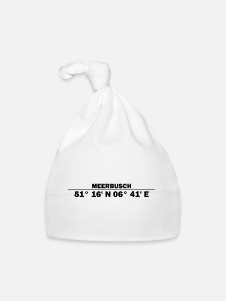 Meerbusch coordinates - Organic Baby Cap - white - Front