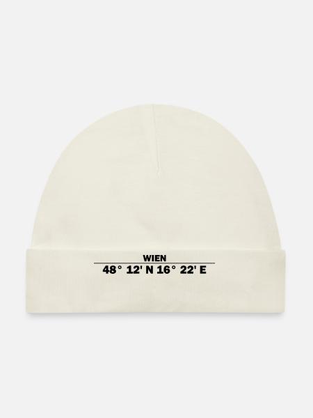 Vienna coordinates - Organic Baby Cap - white - Front