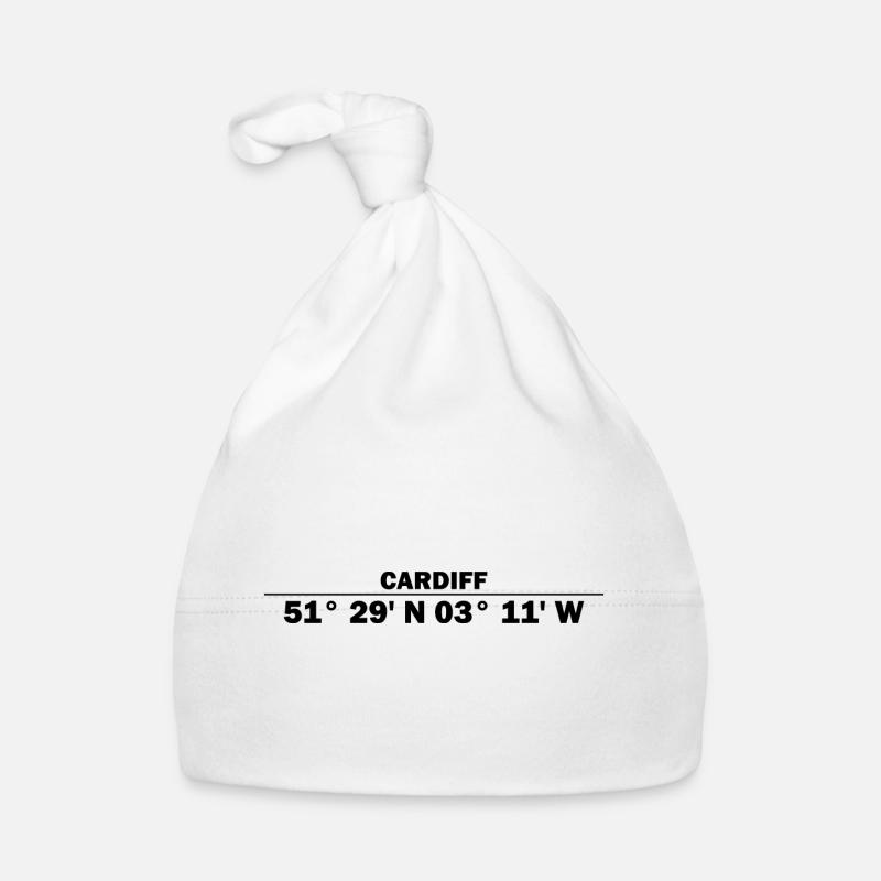 Cardiff coordinates Organic Baby Cap