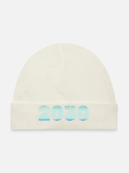 Cold 2030 - Baby Bio-Mütze - Weiß - Vorne