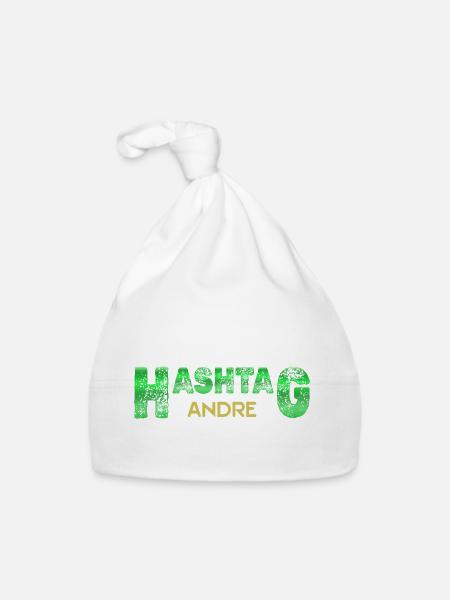 Gift for Andre - Organic Baby Cap - white - Front