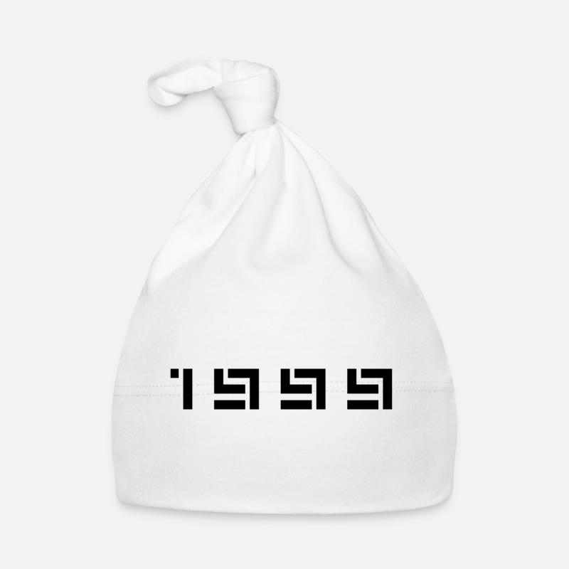 Année de naissance Anniversaire Né(e) en 1999 - Bonnet bio Bébé - blanc