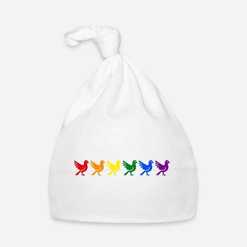 Colombes arc-en-ciel Bonnet bio Bébé