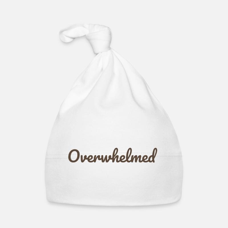Überwältigt Script-Text in Braun Baby Bio-Mütze