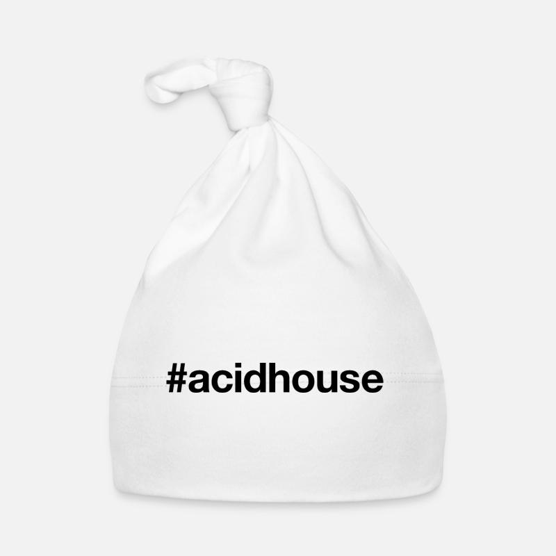 ACID HOUSE Techno Rave Dj Hashtag Bonnet bio Bébé