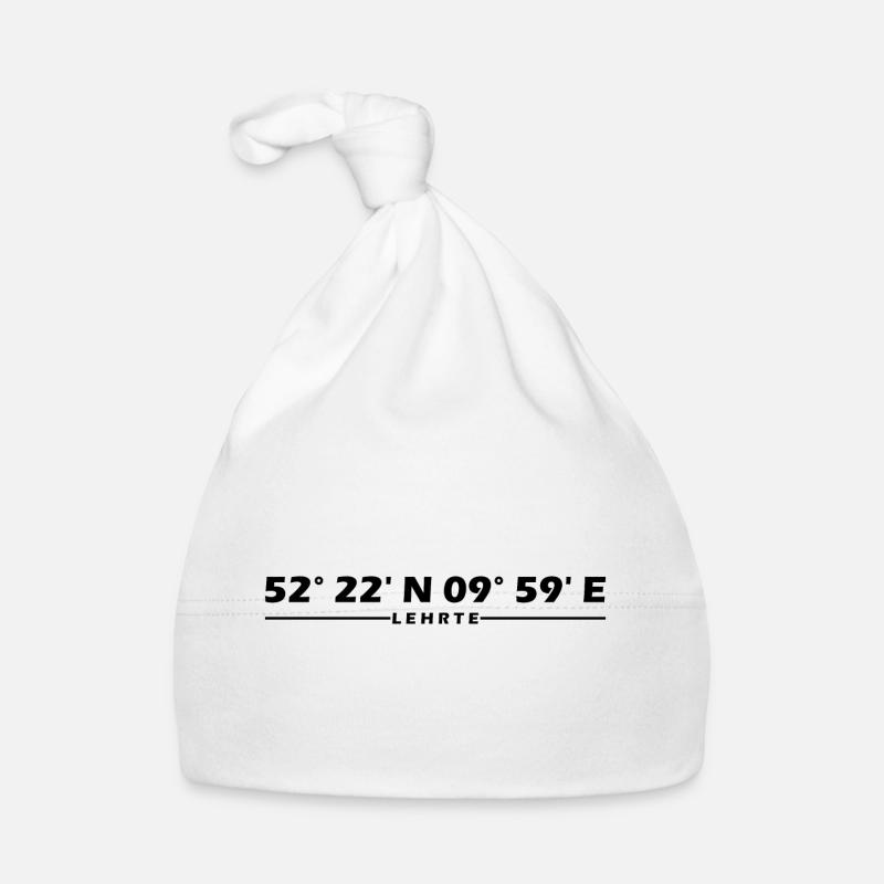 Coordonnées de Lehrte - Bonnet bio Bébé - blanc