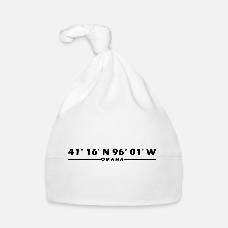 Omaha Coordinates Organic Baby Cap