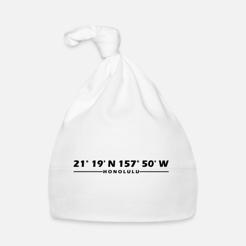 Honolulu Coordinates Organic Baby Cap