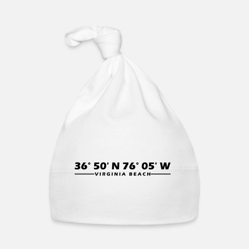 Virginia Beach Coordinates Organic Baby Cap