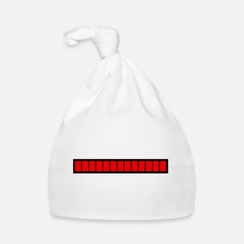 Barre de chargement rectangle Noir Rouge (100%) Bonnet bio Bébé
