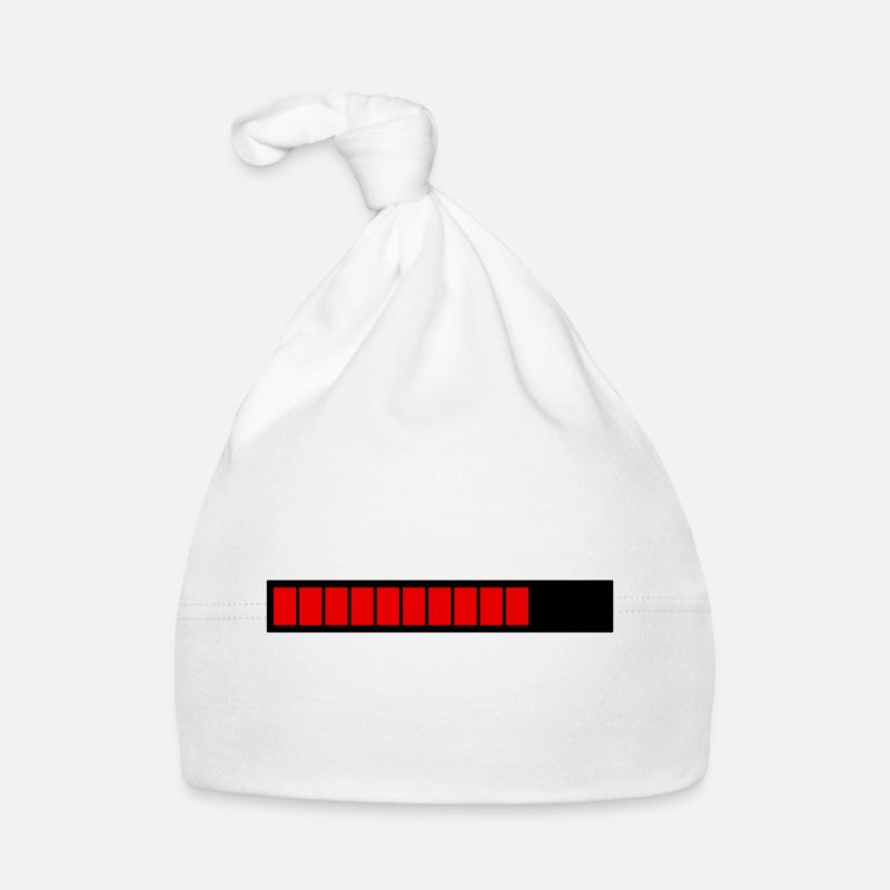 Barre de chargement rectangle Noir Rouge (75%) Bonnet bio Bébé