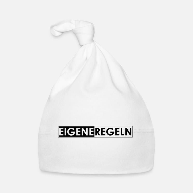 Eigene Regeln - Baby Bio-Mütze - Weiß