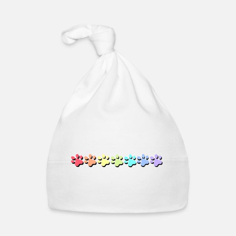 Conception de patte aux couleurs pastel Bonnet bio Bébé