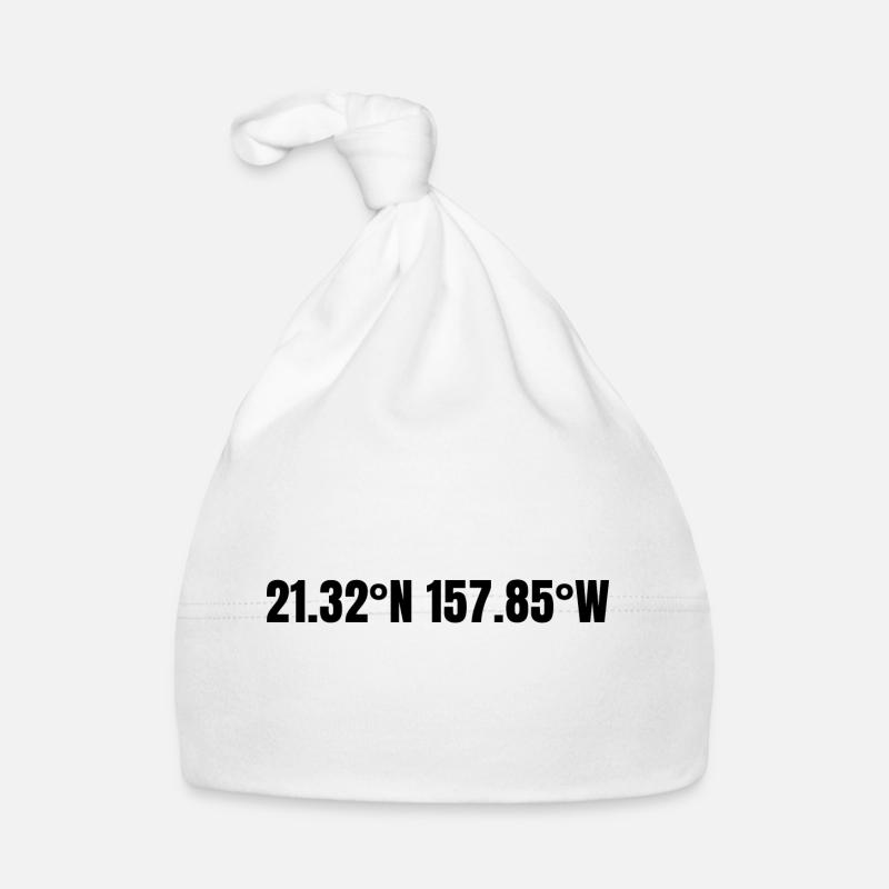 Honolulu, Hawaii, USA Coordinates Organic Baby Cap