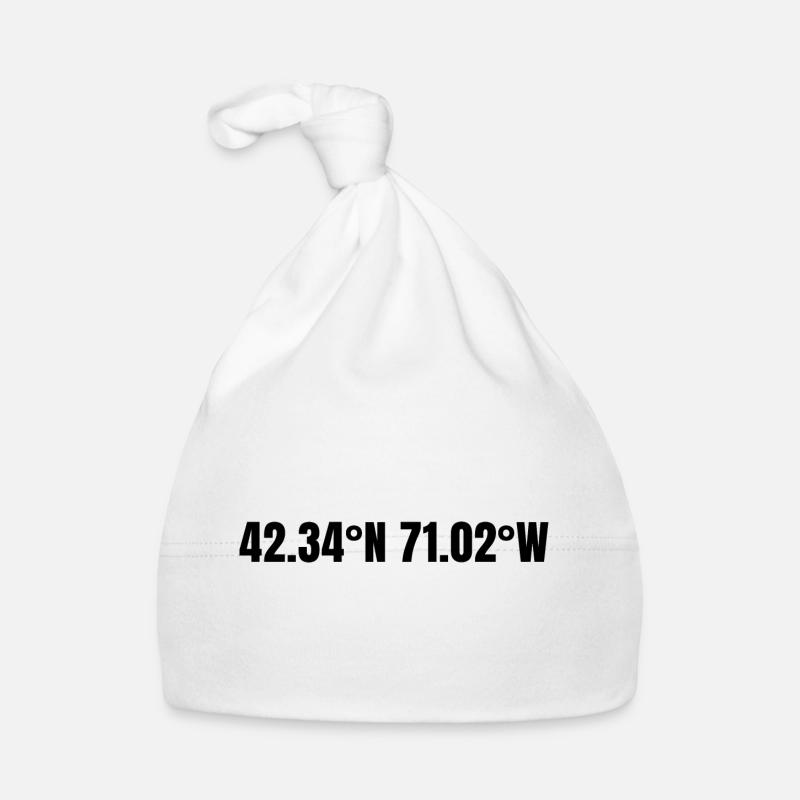 Boston, Massachusetts, USA Coordinates Organic Baby Cap