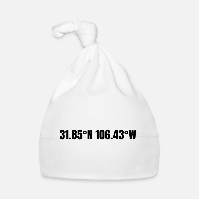 El Paso, Texas, USA Coordinates Organic Baby Cap