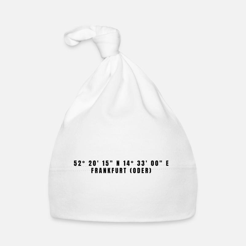 Frankfurt (Oder) Brandenburg Coordinates Organic Baby Cap