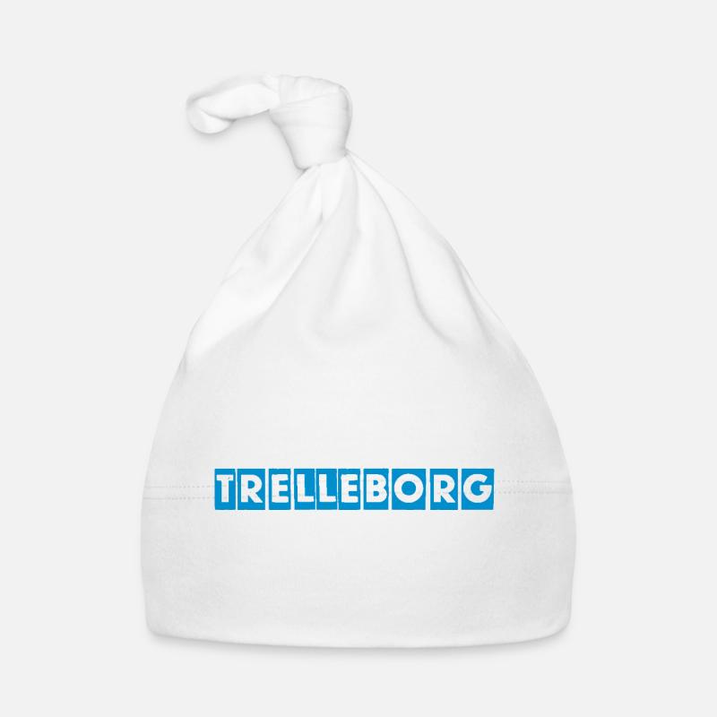 Trelleborg – Conception de texte bleu Bonnet bio Bébé