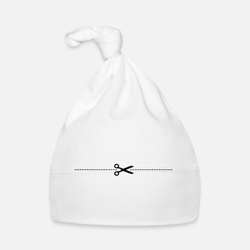 Scissors with cutting line Organic Baby Cap