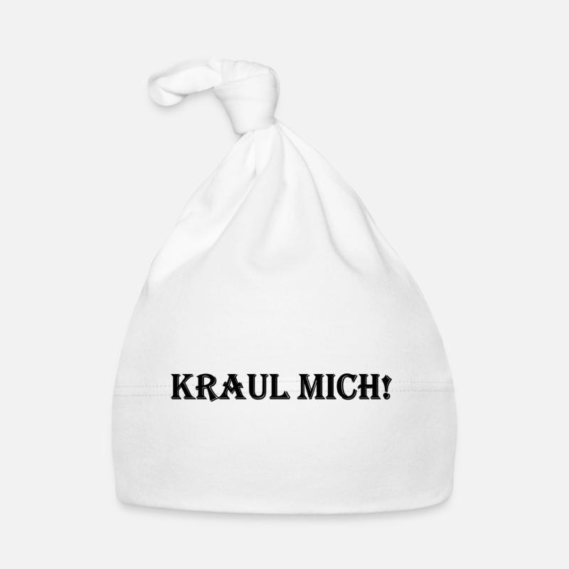 Kraul mich! - Baby Bio-Mütze - Weiß