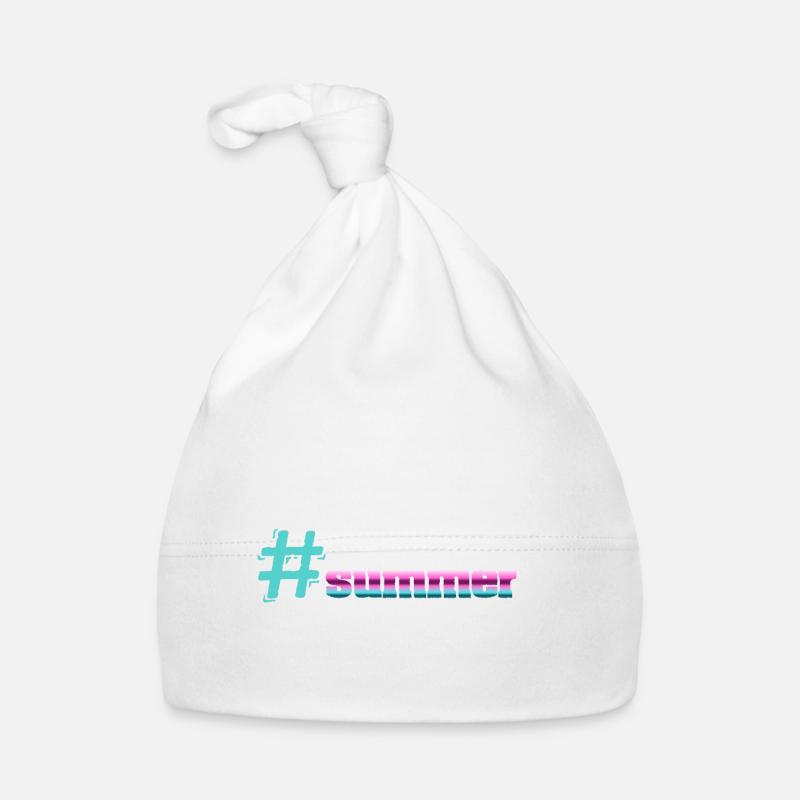 Cooler Hashtag summer Sommer Baby Bio-Mütze