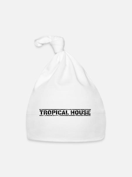 Tropical House - Organic Baby Cap - white - Front