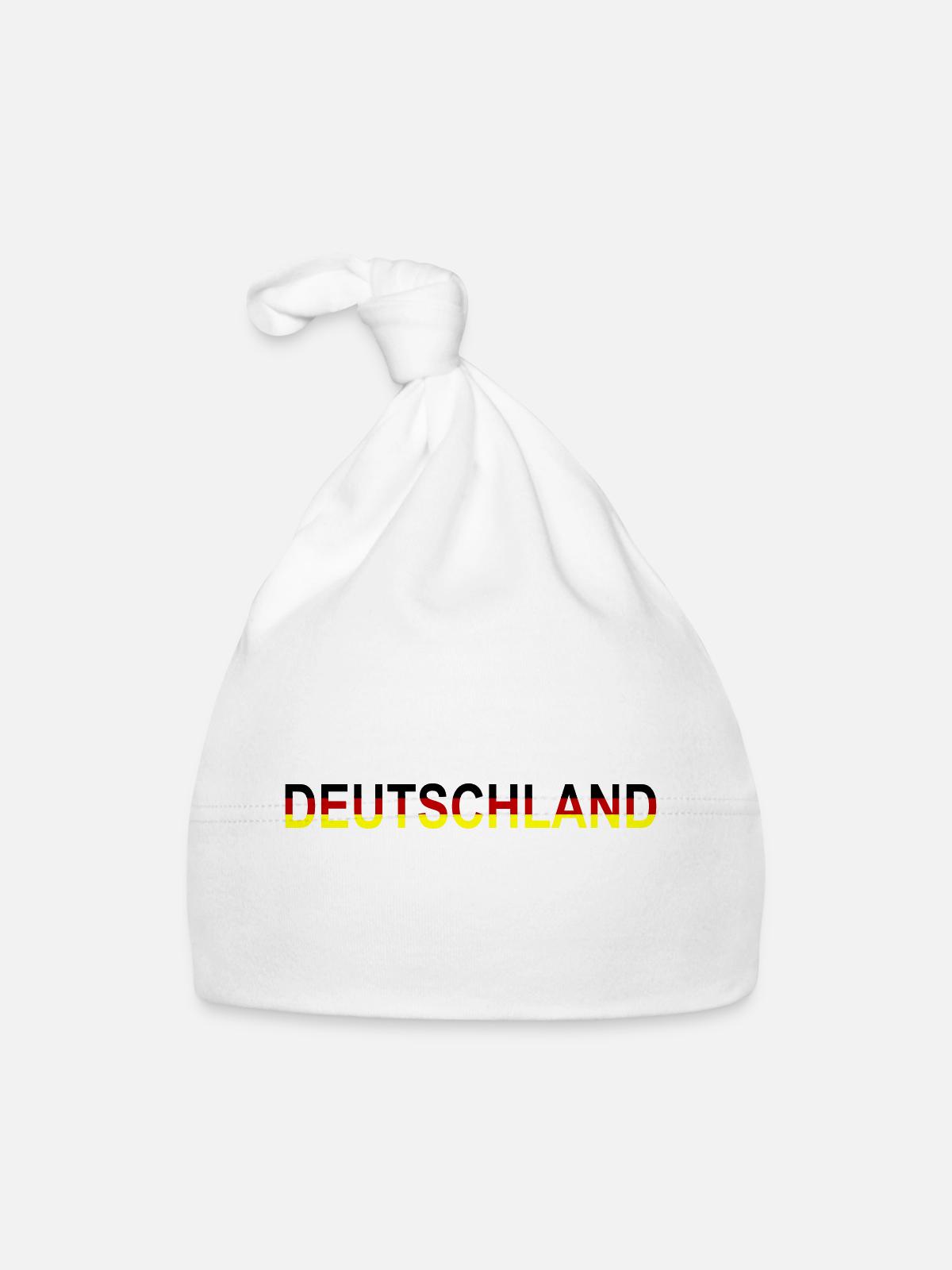 Germany Design - Organic Baby Cap - white - Front