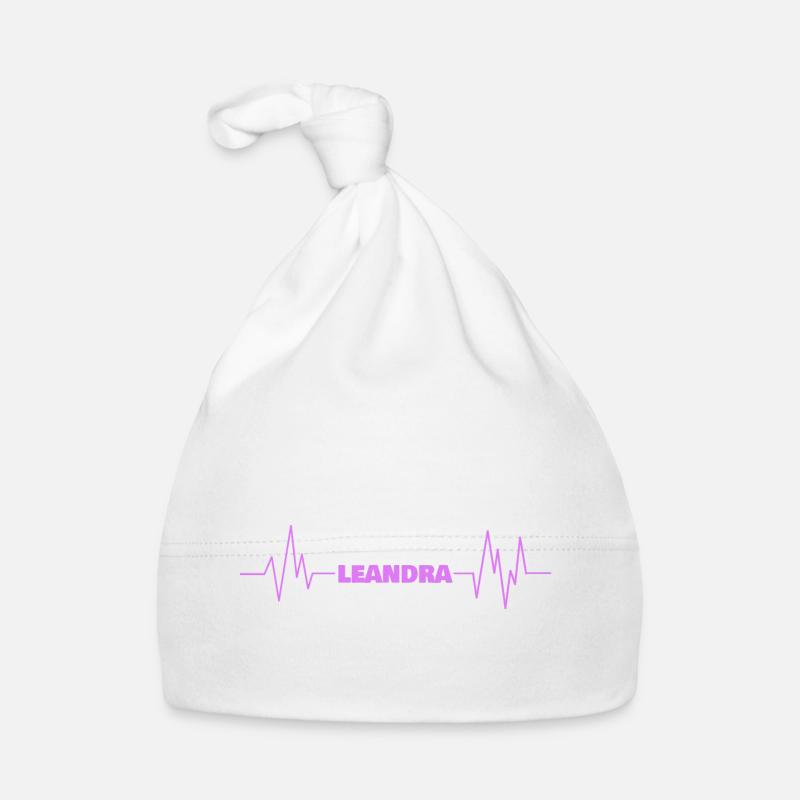 First name Leandra Organic Baby Cap