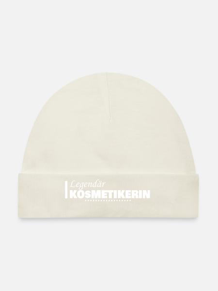 Cadeau pour esthéticienne - Bonnet bio Bébé - blanc - Devant