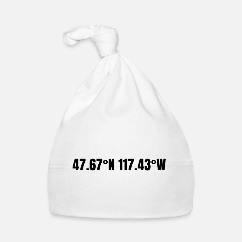 Coordonnées de Spokane, Washington, États-Unis Bonnet bio Bébé