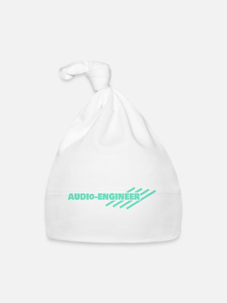 Gift for Engineer - Organic Baby Cap - white - Front